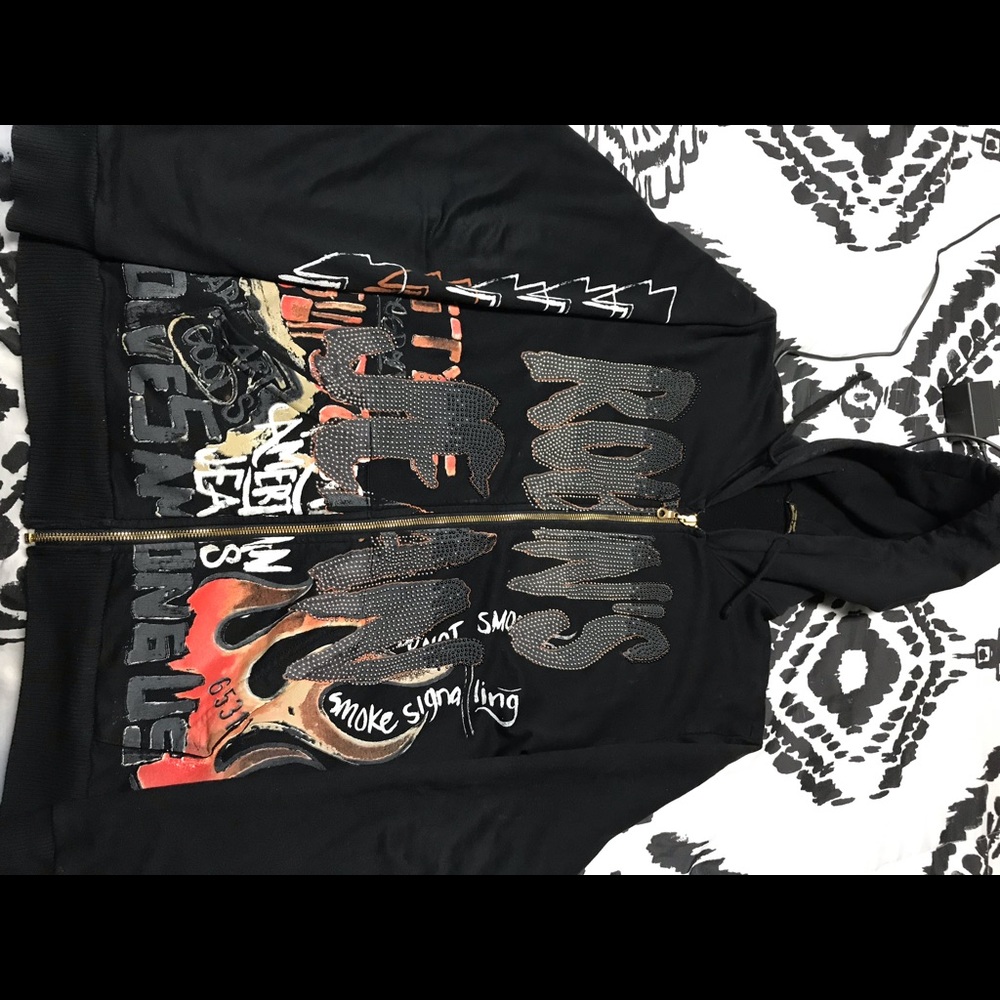 Robins Jean Zip Up Hoodie